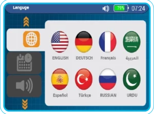 Hydro Tracker Languages Screen